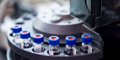 Vials being loaded into a chromatography system