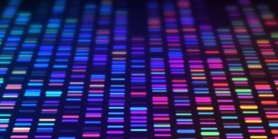 DNA sequencing gel run science and data genomic genetic analysis background abstract pattern