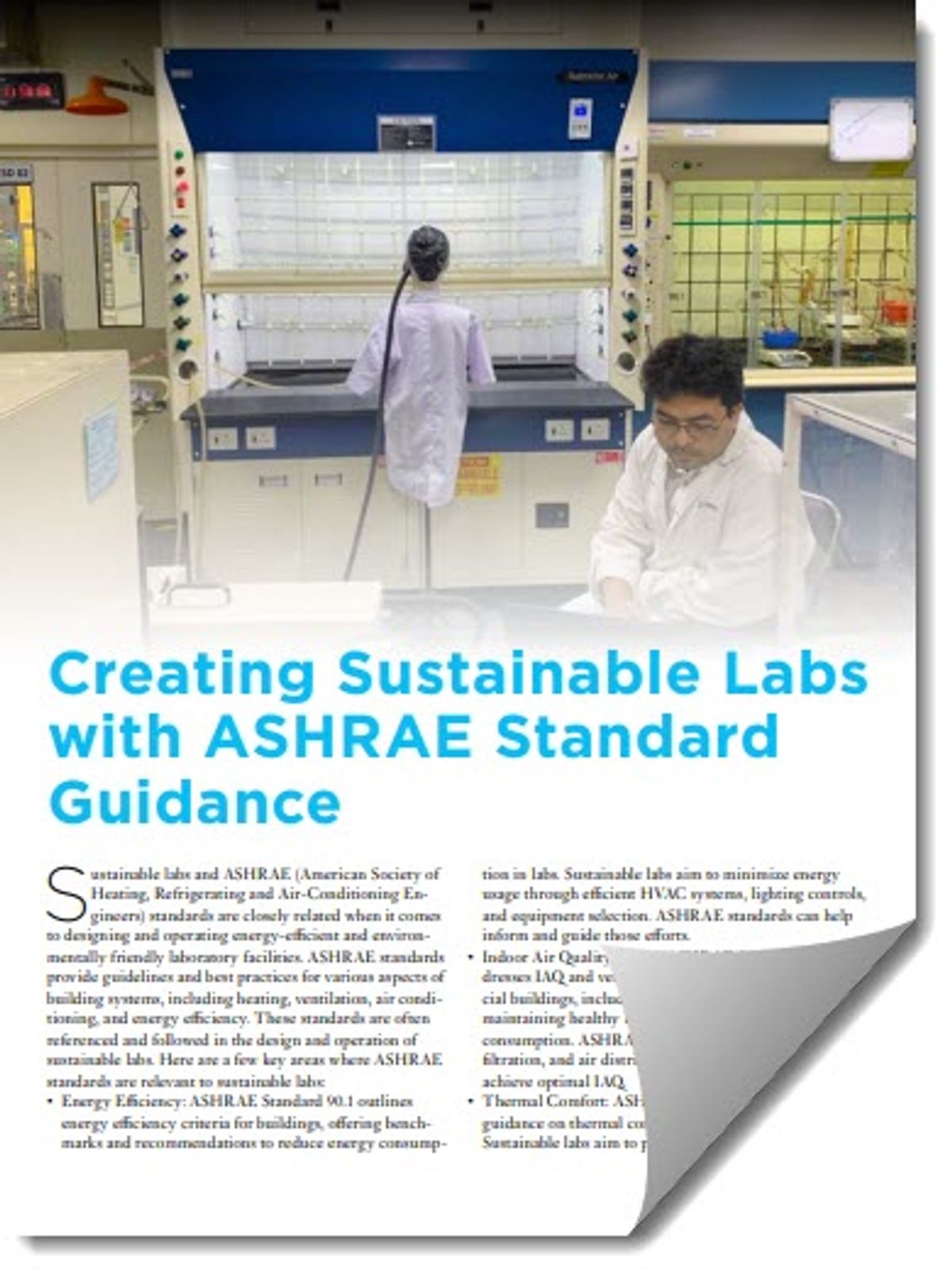 Navigating the Future of Lab Sustainability with ASHRAE Standards 