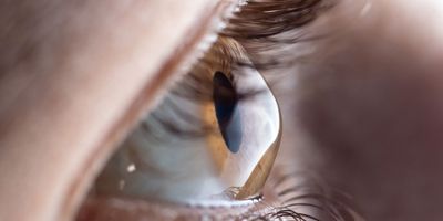 Macro shot of a person's eye