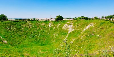 Lochnagar bomb crater in France