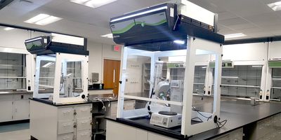 Fume hoods in Butler University lab