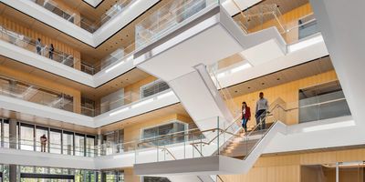 View of the laboratory facility from the atrium.