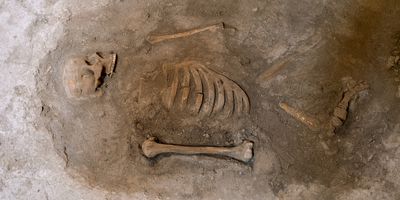 Ancient buried skeleton