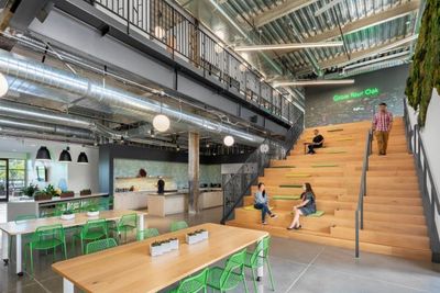 A design element that is front and center, stairs encourage people to collaborate and connect both with coworkers they know well and those they wouldn’t typically interact with by creating curated collision zones. 