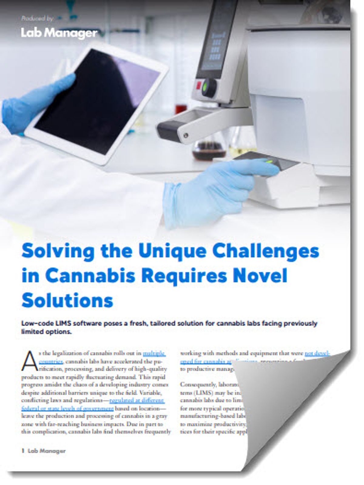 Solving Cannabis Lab Efficiency Needs 