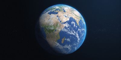 Image of the planet Earth in space