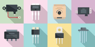 Vector image of sevearl transistors