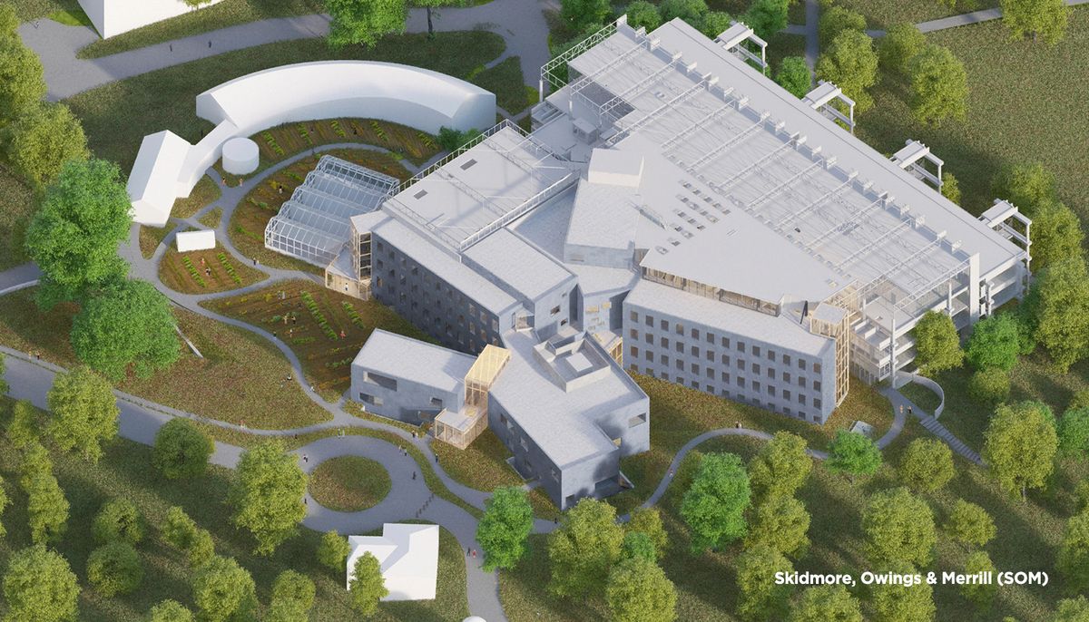 3D render of the Wellesley College Science Complex