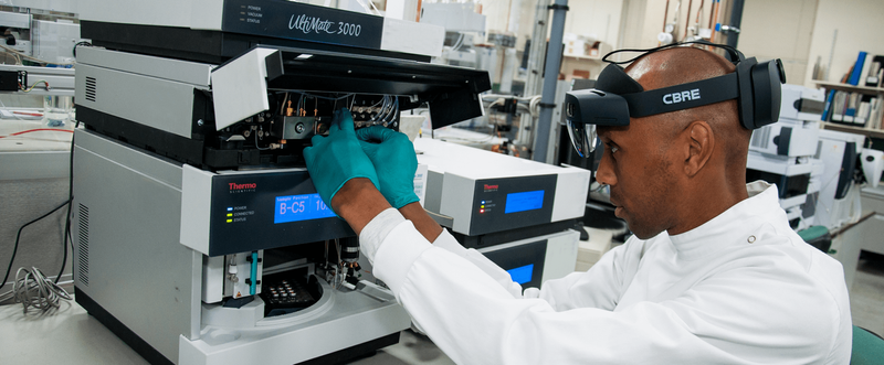 Technician working in lab