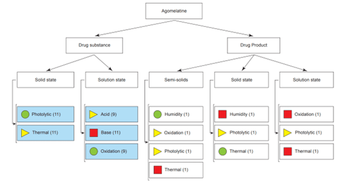 Diagram of a forced degradation project management map